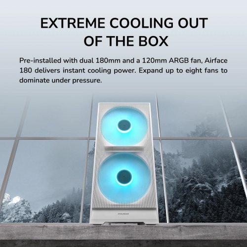 Корпус Cougar Airface 180 без БП Black купить в Украине: Киев, Днепр, Харьков, Одесса  | Проверка совместимости, низкая цена, отзывы, характеристики от TELEMART фото