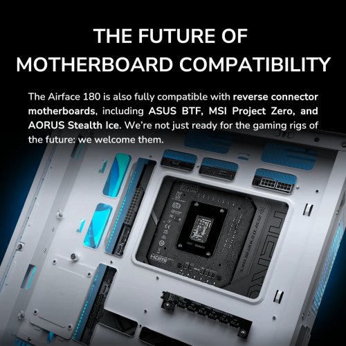 Корпус Cougar Airface 180 без БП White купить в Украине: Киев, Днепр, Харьков, Одесса  | Проверка совместимости, низкая цена, отзывы, характеристики от TELEMART фото