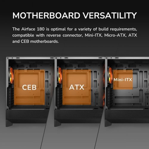 Корпус Cougar Airface 180 без БП White купить в Украине: Киев, Днепр, Харьков, Одесса  | Проверка совместимости, низкая цена, отзывы, характеристики от TELEMART фото