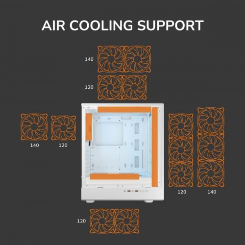 Корпус Cougar Airface Pure Pro без БЖ White купити в Україні: Київ, Львів, Хмельницький, Тернопіль, Івано-Франківськ | Перевірка сумісності, низька ціна, відгуки, характеристики від TELEMART фото