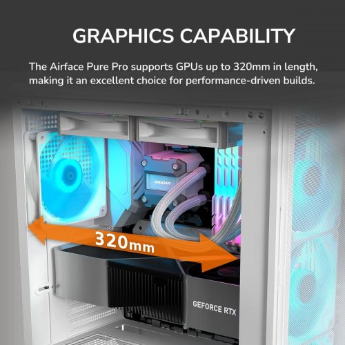 Корпус Cougar Airface Pure Pro без БЖ White купити в Україні: Київ, Львів, Хмельницький, Тернопіль, Івано-Франківськ | Перевірка сумісності, низька ціна, відгуки, характеристики від TELEMART фото