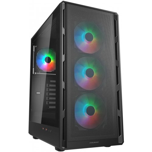 Корпус Cougar Airface Pure RGB без БЖ Black купити в Україні: Київ, Львів, Хмельницький, Тернопіль, Івано-Франківськ | Перевірка сумісності, низька ціна, відгуки, характеристики від TELEMART фото