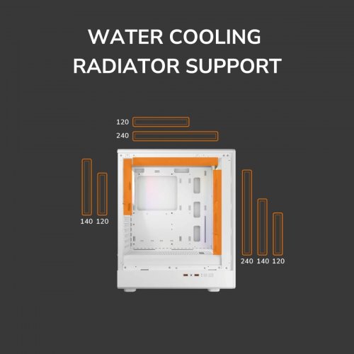 Корпус Cougar Airface Pure RGB без БЖ White купити в Україні: Київ, Львів, Хмельницький, Тернопіль, Івано-Франківськ | Перевірка сумісності, низька ціна, відгуки, характеристики від TELEMART фото