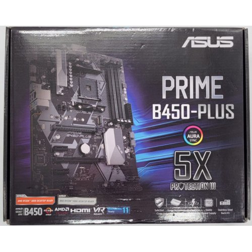 Материнська плата Asus PRIME B450-PLUS (sAM4, AMD B450) (Відновлено продавцем, 836285) купити в Україні: Київ, Львів, Хмельницький, Тернопіль, Івано-Франківськ | Перевірка сумісності, низька ціна, відгуки, характеристики від TELEMART фото