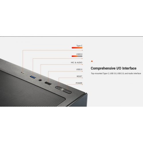 Корпус PCCooler C3 Q500 Tempered Glass без БЖ Black купити в Україні: Київ, Львів, Хмельницький, Тернопіль, Івано-Франківськ | Перевірка сумісності, низька ціна, відгуки, характеристики від TELEMART фото