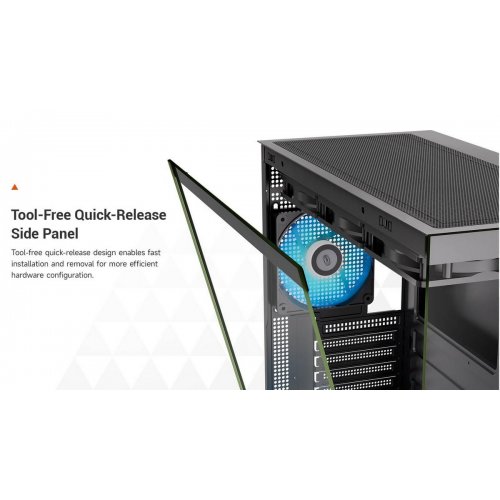 Корпус PCCooler C3 Q500 Tempered Glass без БЖ Black купити в Україні: Київ, Львів, Хмельницький, Тернопіль, Івано-Франківськ | Перевірка сумісності, низька ціна, відгуки, характеристики від TELEMART фото