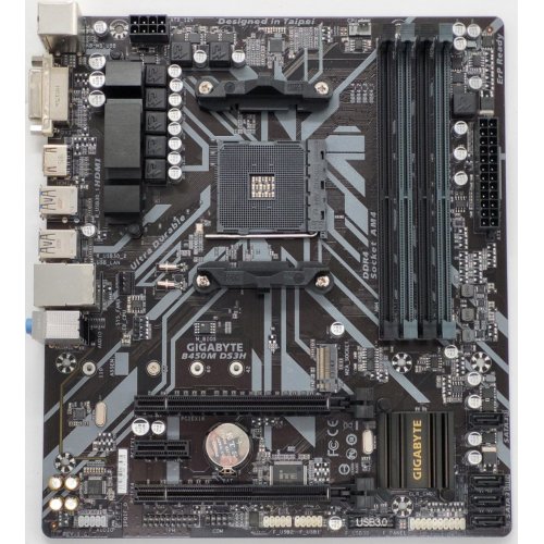 Материнська плата Gigabyte B450M DS3H (sAM4, AMD B450) (Відновлено продавцем, 836287) купити в Україні: Київ, Львів, Хмельницький, Тернопіль, Івано-Франківськ | Перевірка сумісності, низька ціна, відгуки, характеристики від TELEMART фото
