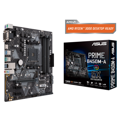Материнская плата Asus PRIME B450M-A (sAM4, AMD B450) (Восстановлено продавцом, 836293) купить в Украине: Киев, Днепр, Харьков, Одесса  | Проверка совместимости, низкая цена, отзывы, характеристики от TELEMART фото