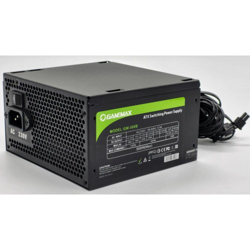 Блок питания GAMEMAX 500W (GM-500B) (Восстановлено продавцом, 836302) купить в Украине: Киев, Днепр, Харьков, Одесса  | Проверка совместимости, низкая цена, отзывы, характеристики от TELEMART фото