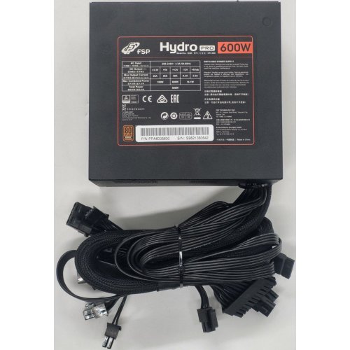 Блок живлення FSP Hydro Pro 600W (HP2-600) (Відновлено продавцем, 836305) купити в Україні: Київ, Львів, Хмельницький, Тернопіль, Івано-Франківськ | Перевірка сумісності, низька ціна, відгуки, характеристики від TELEMART фото