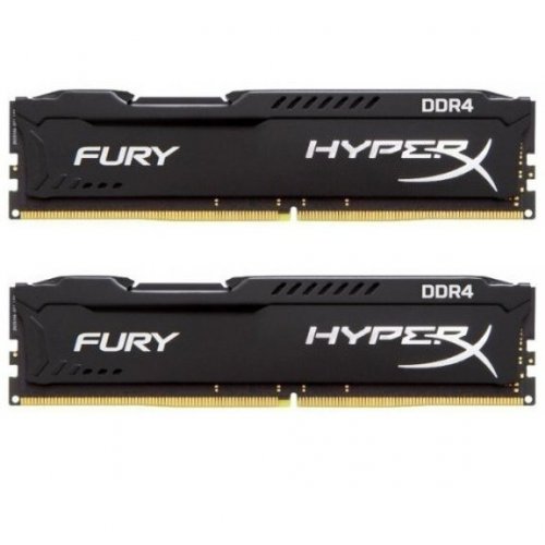 Озу HyperX DDR4 8GB (2x4GB) 2666Mhz FURY Black (HX426C15FB/4) (Восстановлено продавцом, 836491) купить в Украине: Киев, Днепр, Харьков, Одесса  | Проверка совместимости, низкая цена, отзывы, характеристики от TELEMART фото