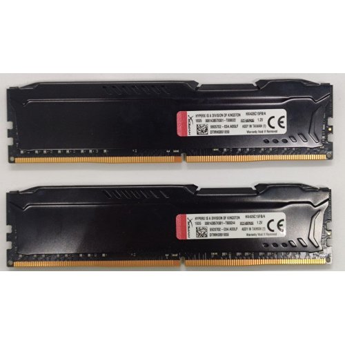 Озу HyperX DDR4 8GB (2x4GB) 2666Mhz FURY Black (HX426C15FB/4) (Восстановлено продавцом, 836491) купить в Украине: Киев, Днепр, Харьков, Одесса  | Проверка совместимости, низкая цена, отзывы, характеристики от TELEMART фото