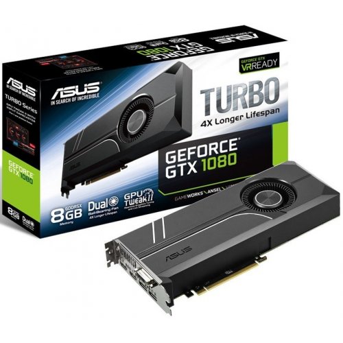 Видеокарта Asus GeForce GTX 1080 Turbo 8192MB (TURBO-GTX1080-8G) (Восстановлено продавцом, 836496) купить в Украине: Киев, Днепр, Харьков, Одесса  | Проверка совместимости, низкая цена, отзывы, характеристики от TELEMART фото