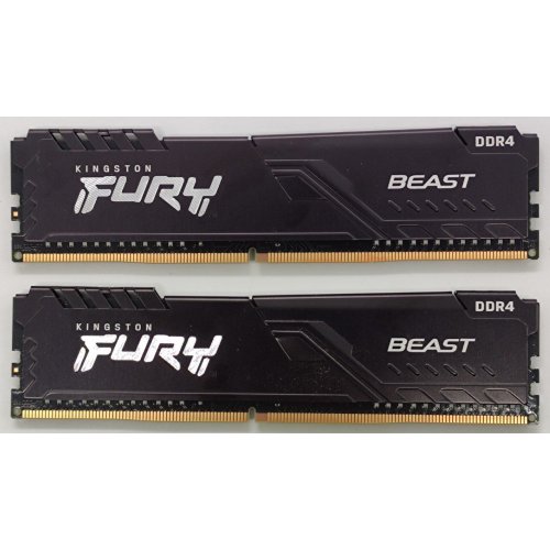 Озу Kingston DDR4 16GB (2x8GB) 2666Mhz FURY Beast Black (KF426C16BBK2/16) (Восстановлено продавцом, 836561) купить в Украине: Киев, Днепр, Харьков, Одесса  | Проверка совместимости, низкая цена, отзывы, характеристики от TELEMART фото