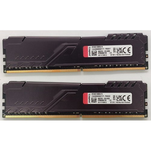 Озу Kingston DDR4 16GB (2x8GB) 2666Mhz FURY Beast Black (KF426C16BBK2/16) (Восстановлено продавцом, 836561) купить в Украине: Киев, Днепр, Харьков, Одесса  | Проверка совместимости, низкая цена, отзывы, характеристики от TELEMART фото
