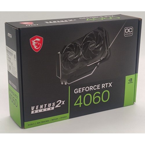 Відеокарта MSI GeForce RTX 4060 VENTUS 2X BLACK OC 8192MB (RTX 4060 VENTUS 2X BLACK 8G OC) (Відновлено продавцем, 836582) купити в Україні: Київ, Львів, Хмельницький, Тернопіль, Івано-Франківськ | Перевірка сумісності, низька ціна, відгуки, характеристики від TELEMART фото