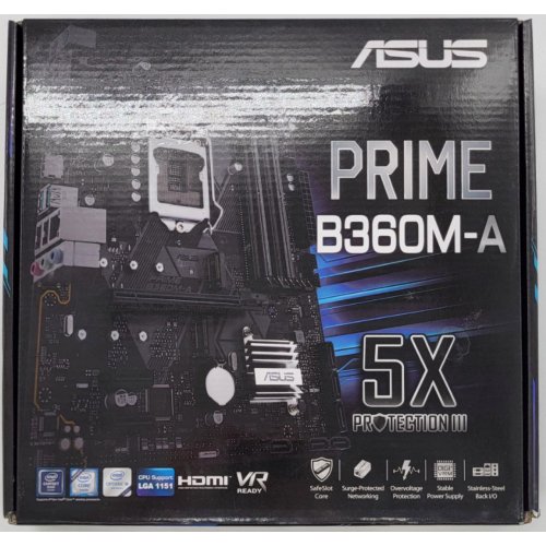 Материнська плата Asus PRIME B360M-A (s1151-V2, Intel B360) (Відновлено продавцем, 836584) купити в Україні: Київ, Львів, Хмельницький, Тернопіль, Івано-Франківськ | Перевірка сумісності, низька ціна, відгуки, характеристики від TELEMART фото