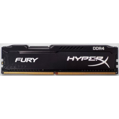 Озу Kingston DDR4 4GB 2666Hz HyperX FURY Black (HX426C15FB/4) (Восстановлено продавцом, 836590) купить в Украине: Киев, Днепр, Харьков, Одесса  | Проверка совместимости, низкая цена, отзывы, характеристики от TELEMART фото