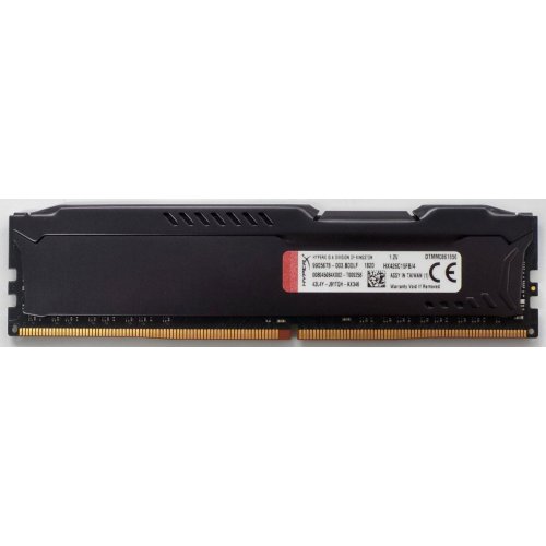Озу Kingston DDR4 4GB 2666Hz HyperX FURY Black (HX426C15FB/4) (Восстановлено продавцом, 836590) купить в Украине: Киев, Днепр, Харьков, Одесса  | Проверка совместимости, низкая цена, отзывы, характеристики от TELEMART фото