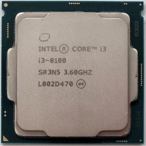 Процессор Intel Core i3-8100 3.6GHz 6MB s1151 Tray (CM8068403377308) (Восстановлено продавцом, 836609) купить в Украине: Киев, Днепр, Харьков, Одесса  | Проверка совместимости, низкая цена, отзывы, характеристики от TELEMART фото
