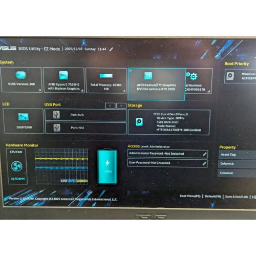Ноутбук Asus TUF Gaming A15 FA506NC-HN070 (90NR0JF7-M00860) Graphite Black (Восстановлено продавцом, 836787) купить в Украине: Киев, Днепр, Харьков, Одесса  | Низкая цена, отзывы, характеристики от TELEMART фото