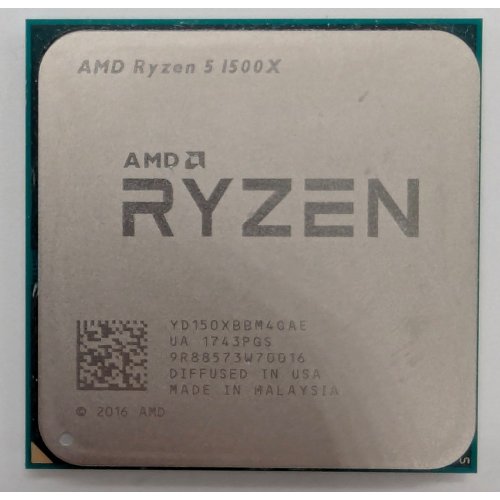 Процесор AMD Ryzen 5 1500X 3.5(3.7)GHz sAM4 Box (YD150XBBAEBOX) (Відновлено продавцем, 836801) купити в Україні: Київ, Львів, Хмельницький, Тернопіль, Івано-Франківськ | Перевірка сумісності, низька ціна, відгуки, характеристики від TELEMART фото