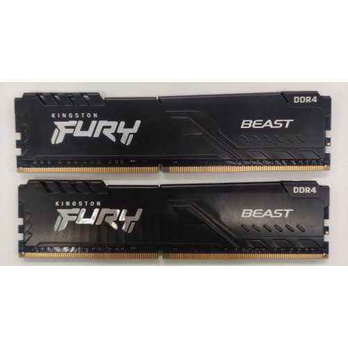 Озу Kingston DDR4 32GB (2x16GB) 3600Mhz FURY Beast Black (KF436C18BBK2/32) (Восстановлено продавцом, 836816) купить в Украине: Киев, Днепр, Харьков, Одесса  | Проверка совместимости, низкая цена, отзывы, характеристики от TELEMART фото