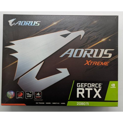 Відеокарта Gigabyte GeForce RTX 2080 Ti AORUS XTREME 11264MB (GV-N208TAORUS X-11GC) (Відновлено продавцем, 836819) купити в Україні: Київ, Львів, Хмельницький, Тернопіль, Івано-Франківськ | Перевірка сумісності, низька ціна, відгуки, характеристики від TELEMART фото