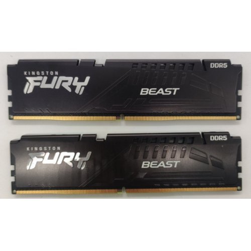 Озу Kingston DDR5 32GB (2x16GB) 6000Mhz FURY Beast (KF560C36BBEK2-32) (Восстановлено продавцом, 836869) купить в Украине: Киев, Днепр, Харьков, Одесса  | Проверка совместимости, низкая цена, отзывы, характеристики от TELEMART фото