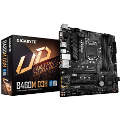 Материнская плата Gigabyte B460M D3H (s1200, Intel B460) (Восстановлено продавцом, 837063)
