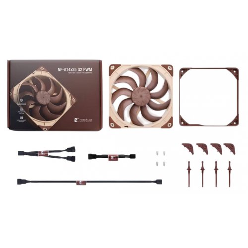 Кулер для корпуса Noctua NF-A14x25 G2 PWM купить в Украине: Киев, Днепр, Харьков, Одесса  | Проверка совместимости, низкая цена, отзывы, характеристики от TELEMART фото
