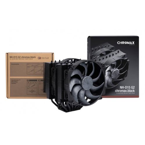 Кулер Noctua NH-D15 G2 chromax.black купить в Украине: Киев, Днепр, Харьков, Одесса  | Проверка совместимости, низкая цена, отзывы, характеристики от TELEMART фото