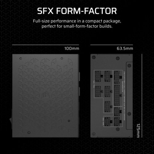 Уценка блок питания Corsair SF850 850W (CP-9020256-EU) (Вскрытая упаковка, 837104) купить в Украине: Киев, Днепр, Харьков, Одесса  | Проверка совместимости, низкая цена, отзывы, характеристики от TELEMART фото