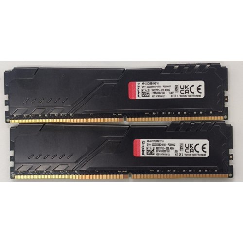 Озу Kingston DDR4 16GB (2x8GB) 3200Mhz FURY Beast Black (KF432C16BBK2/16) (Восстановлено продавцом, 837128) купить в Украине: Киев, Днепр, Харьков, Одесса  | Проверка совместимости, низкая цена, отзывы, характеристики от TELEMART фото