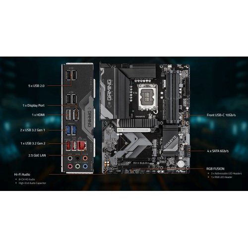Материнська плата Gigabyte B760 GAMING X DDR4 GEN5 (s1700, Intel B760) купити в Україні: Київ, Львів, Хмельницький, Тернопіль, Івано-Франківськ | Перевірка сумісності, низька ціна, відгуки, характеристики від TELEMART фото