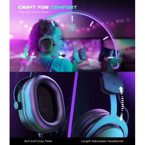 Уцінка навушники Fifine H9 Black (Розкрита упаковка, 837245) купити в Україні: Київ, Львів, Хмельницький, Тернопіль, Івано-Франківськ | Низька ціна, відгуки, характеристики від TELEMART фото