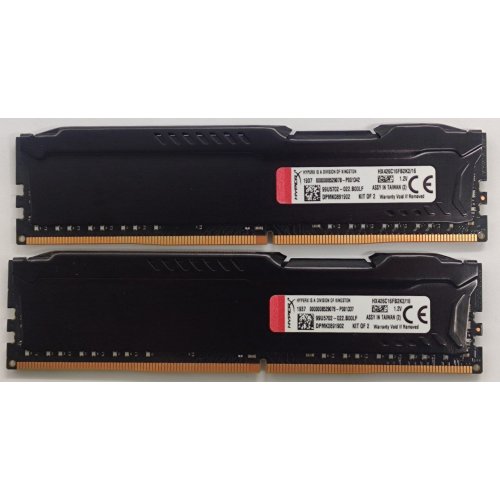 Озу HyperX DDR4 16GB (2x8GB) 2666Mhz FURY Black (HX426C16FB2K2/16) (Восстановлено продавцом, 837250) купить в Украине: Киев, Днепр, Харьков, Одесса  | Проверка совместимости, низкая цена, отзывы, характеристики от TELEMART фото