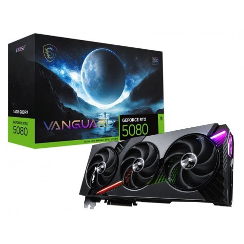Уценка видеокарта MSI GeForce RTX 5080 VANGUARD SOC 16384MB (RTX 5080 16G VANGUARD SOC) (Следы использования, 837263) купить в Украине: Киев, Днепр, Харьков, Одесса  | Проверка совместимости, низкая цена, отзывы, характеристики от TELEMART фото