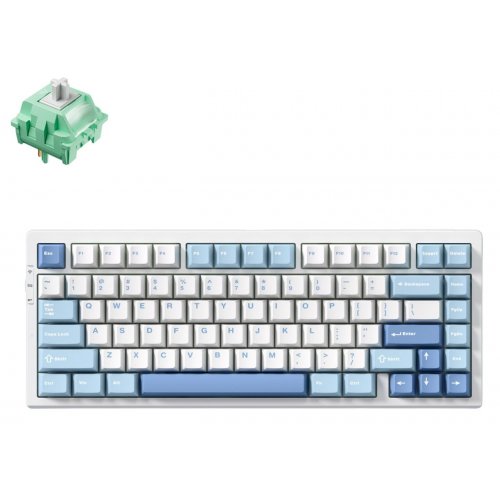 Уценка клавиатура MCHOSE G75 Pro RGB Mechanical Cabbage Tofu Switch Wireless (MC-G75-4A-UA) Blue (Повреждена упаковка, 837503) купить в Украине: Киев, Днепр, Харьков, Одесса  | Низкая цена, отзывы, характеристики от TELEMART фото