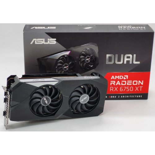Відеокарта Asus Dual Radeon RX 6750 XT OC 12288MB (DUAL-RX6750XT-O12G) (Відновлено продавцем, 837533) купити в Україні: Київ, Львів, Хмельницький, Тернопіль, Івано-Франківськ | Перевірка сумісності, низька ціна, відгуки, характеристики від TELEMART фото