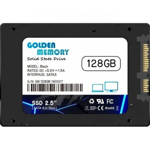 SSD-диск Golden Memory 128GB 2.5'' (GMSSD128GB) купить в Украине: Киев, Днепр, Харьков, Одесса  | Проверка совместимости, низкая цена, отзывы, характеристики от TELEMART фото