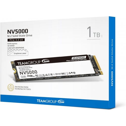 SSD-диск Team NV5000 3D NAND 1TB M.2 (2280 PCI-E) NVMe x4 (TM8FGM001T0C101) купити в Україні: Київ, Львів, Хмельницький, Тернопіль, Івано-Франківськ | Перевірка сумісності, низька ціна, відгуки, характеристики від TELEMART фото