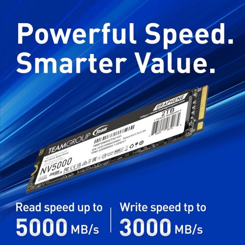 SSD-диск Team NV5000 3D NAND 1TB M.2 (2280 PCI-E) NVMe x4 (TM8FGM001T0C101) купити в Україні: Київ, Львів, Хмельницький, Тернопіль, Івано-Франківськ | Перевірка сумісності, низька ціна, відгуки, характеристики від TELEMART фото