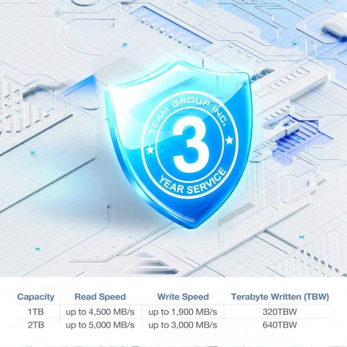 SSD-диск Team NV5000 3D NAND 1TB M.2 (2280 PCI-E) NVMe x4 (TM8FGM001T0C101) купити в Україні: Київ, Львів, Хмельницький, Тернопіль, Івано-Франківськ | Перевірка сумісності, низька ціна, відгуки, характеристики від TELEMART фото