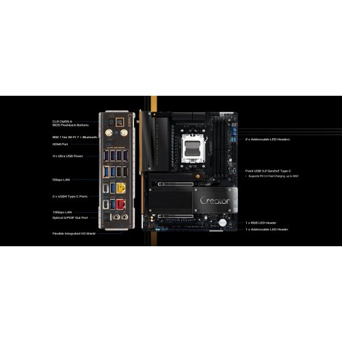 Материнская плата AsRock X870 Taichi Creator (sAM5, AMD X870) купить в Украине: Киев, Днепр, Харьков, Одесса  | Проверка совместимости, низкая цена, отзывы, характеристики от TELEMART фото