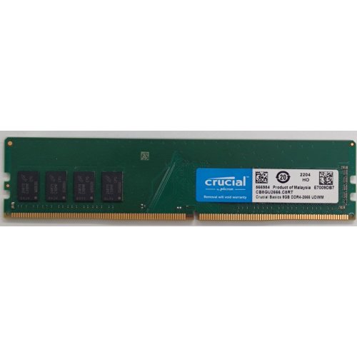 Озп Crucial DDR4 8GB 2666Mhz (CB8GU2666) (Відновлено продавцем, 837604) купити в Україні: Київ, Львів, Хмельницький, Тернопіль, Івано-Франківськ | Перевірка сумісності, низька ціна, відгуки, характеристики від TELEMART фото