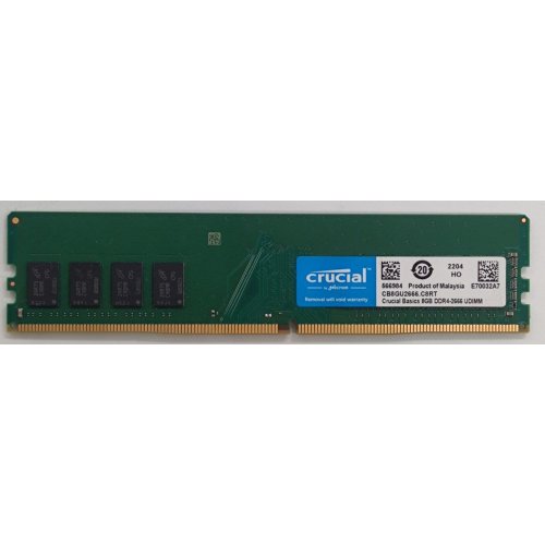 Озп Crucial DDR4 8GB 2666Mhz (CB8GU2666) (Відновлено продавцем, 837607) купити в Україні: Київ, Львів, Хмельницький, Тернопіль, Івано-Франківськ | Перевірка сумісності, низька ціна, відгуки, характеристики від TELEMART фото