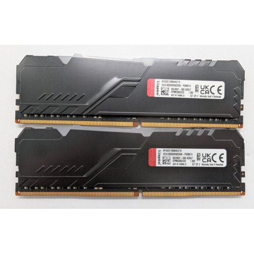 Озп Kingston DDR4 16GB (2x8GB) 3200Mhz FURY Beast RGB Black (KF432C16BBAK2/16) (Відновлено продавцем, 837623) купити в Україні: Київ, Львів, Хмельницький, Тернопіль, Івано-Франківськ | Перевірка сумісності, низька ціна, відгуки, характеристики від TELEMART фото