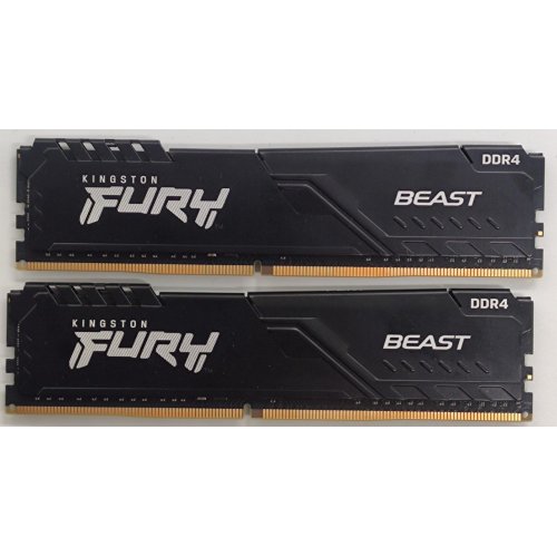 Озп Kingston DDR4 16GB (2x8GB) 3600Mhz FURY Beast Black (KF436C17BBK2/16) (Відновлено продавцем, 837638) купити в Україні: Київ, Львів, Хмельницький, Тернопіль, Івано-Франківськ | Перевірка сумісності, низька ціна, відгуки, характеристики від TELEMART фото