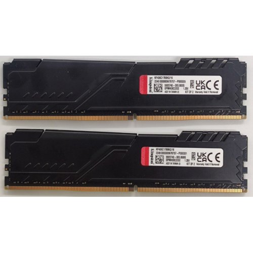 Озп Kingston DDR4 16GB (2x8GB) 3600Mhz FURY Beast Black (KF436C17BBK2/16) (Відновлено продавцем, 837638) купити в Україні: Київ, Львів, Хмельницький, Тернопіль, Івано-Франківськ | Перевірка сумісності, низька ціна, відгуки, характеристики від TELEMART фото